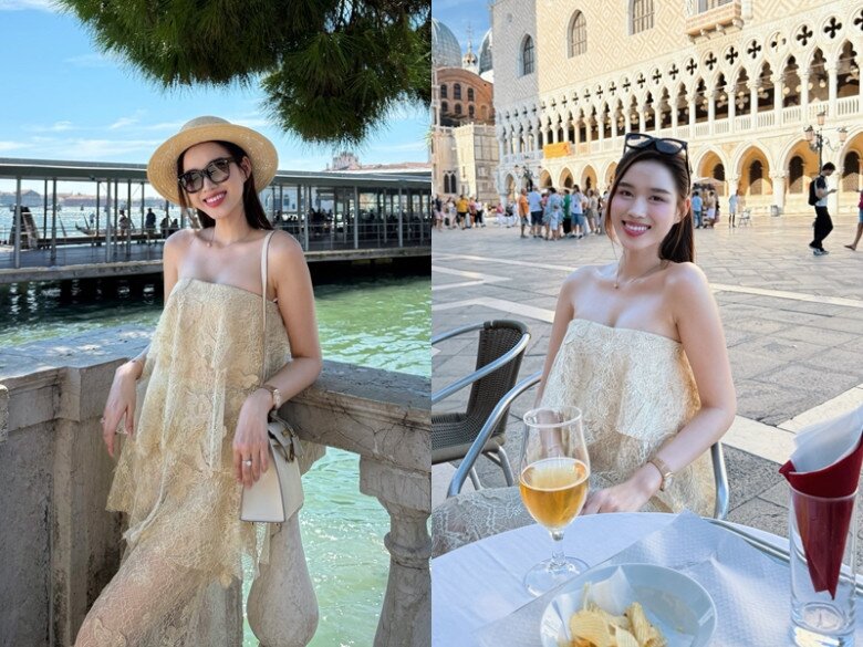 Sắp làm dâu hào môn, &#34;hoa hậu nông dân&#34; giờ ăn mặc phong cách giàu ngầm với phụ kiện tiền tỷ trên tay khi du lịch trời tây - 3