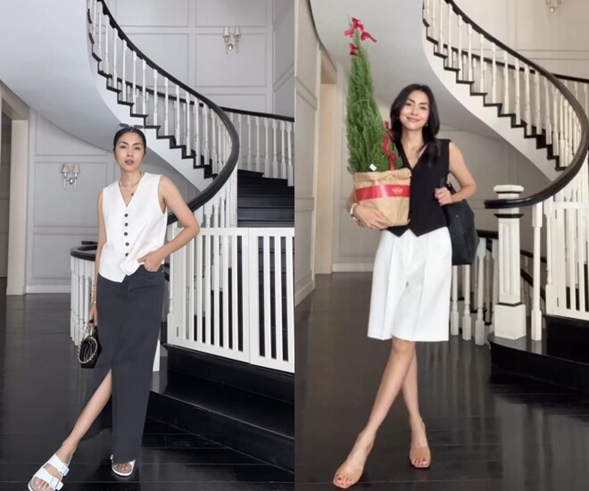 Bỏ qua áo phông, sơ mi nhạt nhẽo, hội mỹ nhân Việt diện quần ống rộng với kiểu áo này giúp cao - gầy - sang tức thì - 3