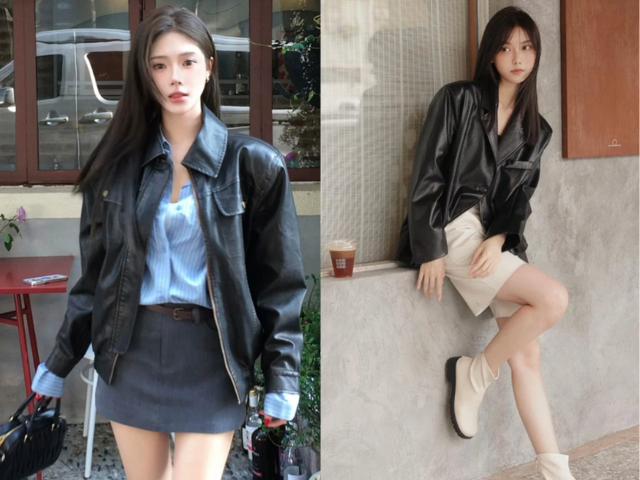Áo khoác da mà mix sai thì &#34;quê một cục&#34;, cứ áp dụng công thức 3-2-2 là vừa ngầu vừa sang chảnh ngay - 5