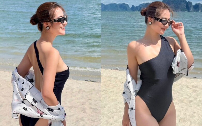 Huyền Lizzie diện bikini cắt xẻ táo bạo khoe vóc dáng gợi cảm - 1