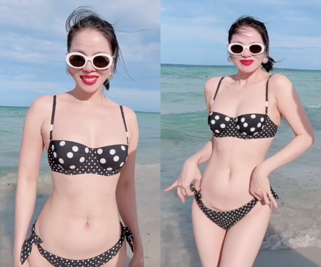 Lệ Quyên mặc bikini nhỏ xíu khoe vòng eo 59 cm khiến netizen &#34;chao đảo&#34;, body bỏ quên tuổi tác là đây! - 1