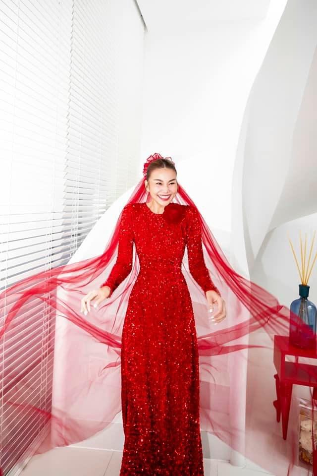 Cô dâu Thanh Hằng diện áo dài sequins, khoe sắc trong veo, sáng rực ngày về nhà chồng - 8
