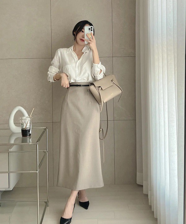 4 kiểu áo đẹp phối cùng chân váy dài để visual trẻ sang, chị em không biết phí cả mùa thu - 10