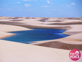 Công viên Quốc gia Lençóis Maranhenses, Brazil, kỳ quan thiên nhiên giữa sa mạc và nước.