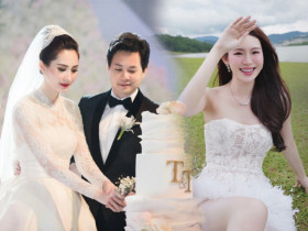 "Bản sao Đặng Thu Thảo" lên xe hoa, lộ nhan sắc cực phẩm khi làm cô dâu