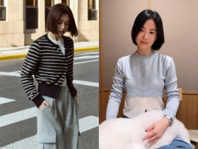 4 cách phối áo len dệt kim đơn giản mà đẹp như Song Hye Kyo và con dâu trùm sòng bạc, có 1 mẹo để "hack" dáng