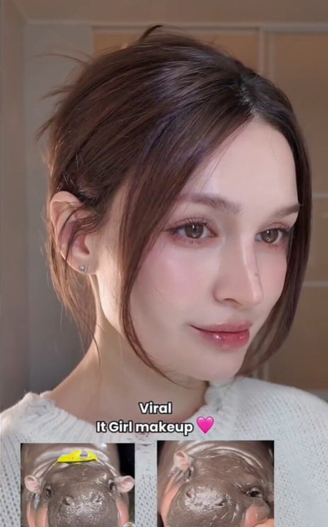 Moo Deng Makeup: Xu hướng trang điểm giống chú hà mã đang viral từ Âu sang Á, báo hiệu hot trend năm nay - 10