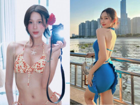 Hot girl Điện Biên sinh năm 2001 visual ngọt như kẹo, mê mặc cắt xẻ khoe cặp tuyết lê căng đầy