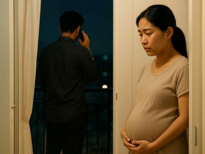 Vợ bầu mà đêm nào chồng cũng ra ban công gọi điện, tôi chết lặng khi nghe được một câu nói
