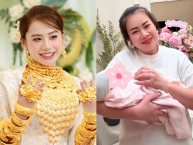 Cô dâu 1000 cây vàng ở Đồng Tháp hạ sinh con đầu lòng ở tuổi 23, công chúa nhỏ tương lai thừa hưởng tiệm vàng của gia tộc