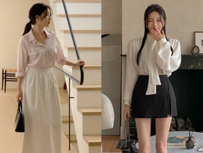 Chân váy siêu tôn dáng khi phối cùng áo sơ mi: 4 "cặp bài trùng" này đảm bảo thanh lịch, cuốn hút khỏi bàn