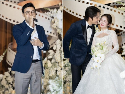 "Bố" Ngọc Huyền thấy mình trẻ ra chục tuổi vì "con gái" đi lấy chồng, là NSƯT hát trong đám cưới Đình Tú