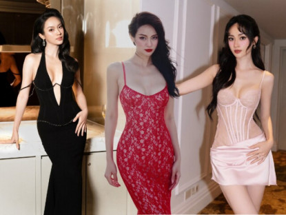 Á hậu hẹn hò chồng cũ Diệp Lâm Anh gây “bỏng mắt” với gu mặc khoe thềm ngực căng tràn, đường cong không góc chết