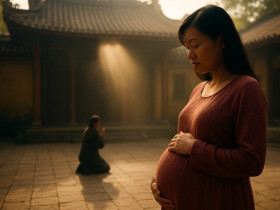 Gặp mẹ chồng cũ đi chùa cầu cháu, tôi ôm bụng bầu đến chào khiến bác tái mặt