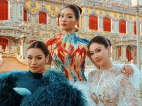 Gu thời trang chuẩn Á Đông của 2 nàng hậu Miss Cosmo trước thềm kết thúc nhiệm kỳ 