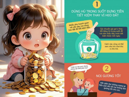 Infographic: 9 cách dạy trẻ tiết kiệm tiền thông minh, làm chủ cuộc sống giàu có sau này
