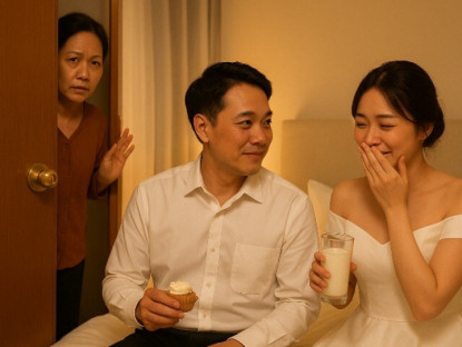 Đêm tân hôn mẹ chồng gõ cửa dặn 1 câu khiến 2 vợ chồng đỏ bừng mặt