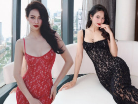 Vũ Thúy Quỳnh bị "soi" sống tiết kiệm vì mặc đi mặc lại một chiếc váy ren nhưng dân tình ngắm xong cũng phải mê