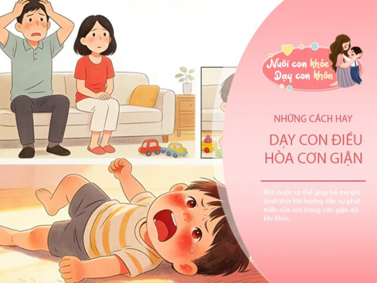 Đừng vội bảo "Con nín ngay", bố mẹ EQ cao dùng 4 bước giúp con kiểm soát cơn nóng giận