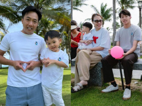 Vợ chồng Cường Đô La hạnh phúc bên 3 con, Subeo nay trổ mã như hot boy là "bản sao" của bố