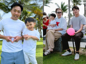 Vợ chồng Cường Đô La hạnh phúc bên 3 con, Subeo nay trổ mã như hot boy là "bản sao" của bố