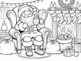 Tranh tô màu ông già Noel, cánh cửa đưa bé bước vào thế giới Giáng sinh nhiệm màu