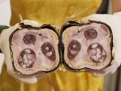 Ở Hưng Yên có món giò lạ làm từ nguyên liệu quen thuộc trên bàn nhậu, khách thèm cũng khó mà mua 