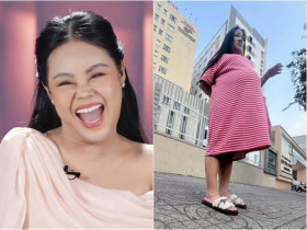 Nữ diễn viên hài "giống hệt" Lê Giang, khi mang bầu bị chồng đăng ảnh thân hình "đồ sộ" che mất cả tòa nhà