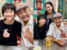 Con gái kín tiếng của NSND Việt Anh về nước thăm bố, lần đầu được gặp mặt mẹ kế trẻ tuổi