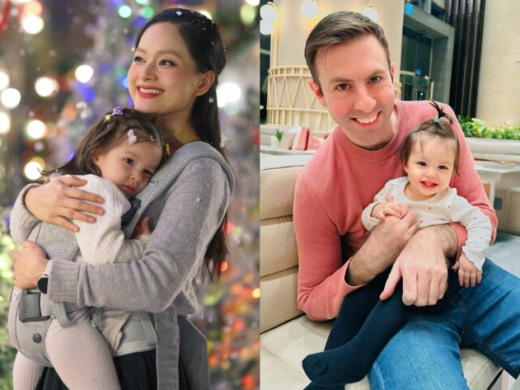 Lan Phương và chồng Tây cũ cùng dành thời gian cho 2 con gái hậu ly hôn, Lina - Mia đón Giáng sinh ở 2 nhà