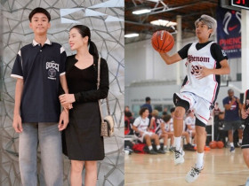 Quý tử 14 tuổi của Lệ Quyên hưởng gen cao to từ bố, 1m8 là cầu thủ bóng rổ, có "dì ghẻ" thúc ép từng chai sữa