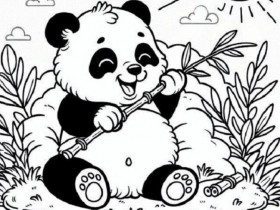 Tranh tô màu gấu trúc cho bé mầm non, người bạn hiền lành trong thế giới tuổi thơ