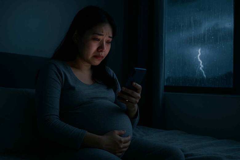 Bầu bí, nửa đêm tôi nhắn tin cho chồng “em sợ quá, muốn anh ở đây”, câu trả lời khiến tôi sụp đổ - 1