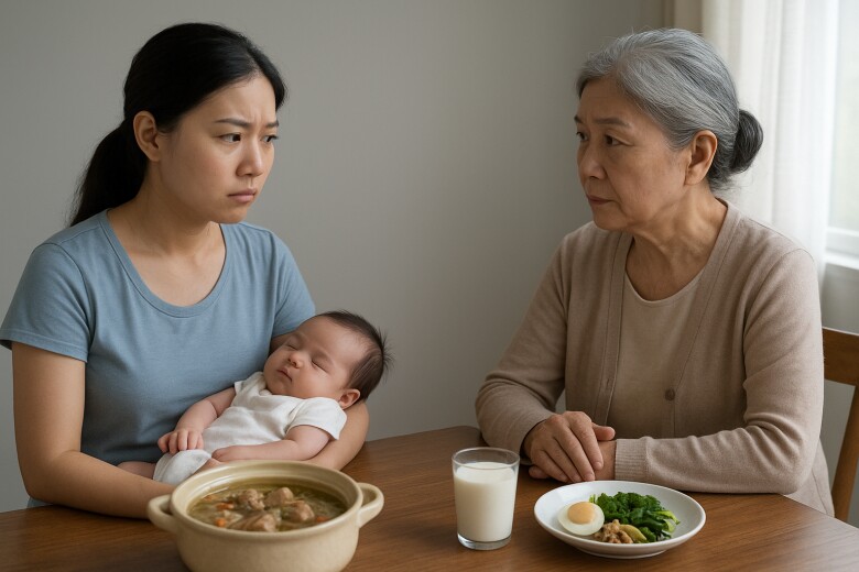 Lên chăm con dâu ở cữ, mẹ chồng có hành động lạ khiến tôi xấu hổ - 1