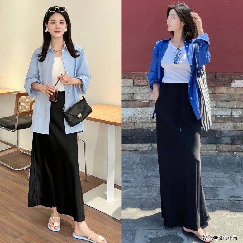 1001 cách phối đồ với chân váy lụa satin vào mùa thu, không phải phụ nữ Pháp vẫn sang chảnh trong từng hơi thở - 4