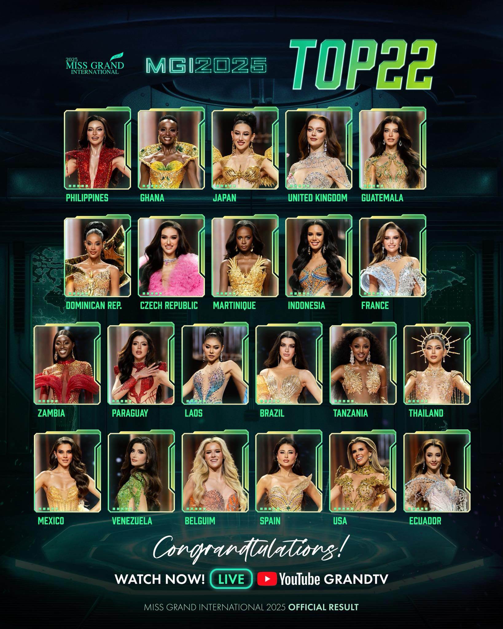 Chung kết Miss Grand International 2025: Top 10 chính thức lộ diện, Yến Nhi trượt giải Miss Popular Vote để lọt top - 6