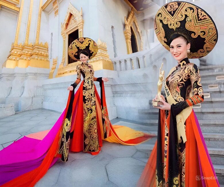 Hương Giang mặc áo dài trắng tinh tại Miss Universe, nhìn lại 4 lần áo dài Việt thắng giải Trang phục dân tộc đẹp nhất - 3