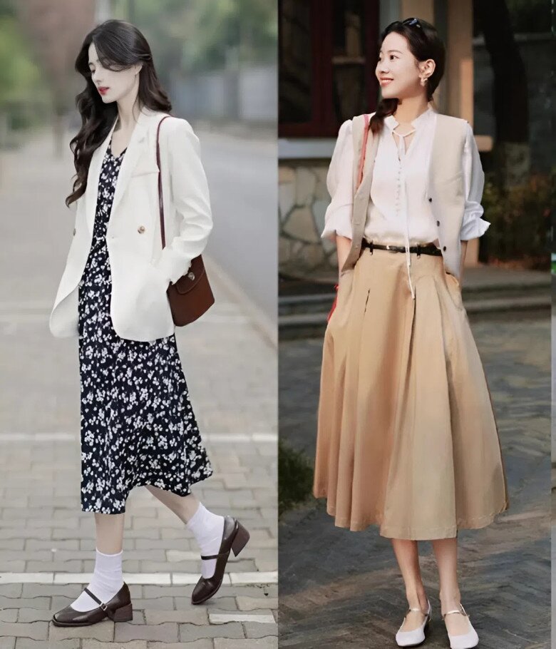 Khi đi làm, tôi mới biết phụ nữ công sở có gu ăn mặc không bao giờ đi giày bệt với váy dài, họ thích 3 kiểu này hơn - 4