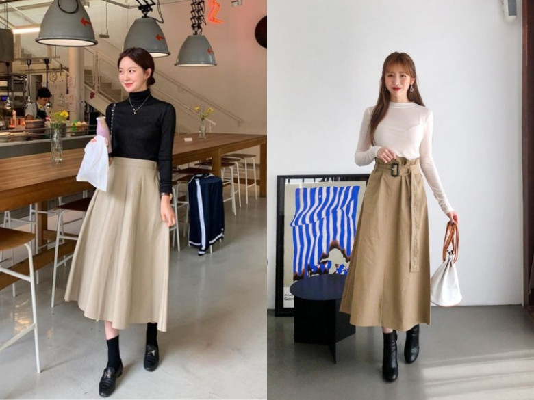 Khi đi làm, tôi mới biết phụ nữ công sở có gu ăn mặc không bao giờ đi giày bệt với váy dài, họ thích 3 kiểu này hơn - 1