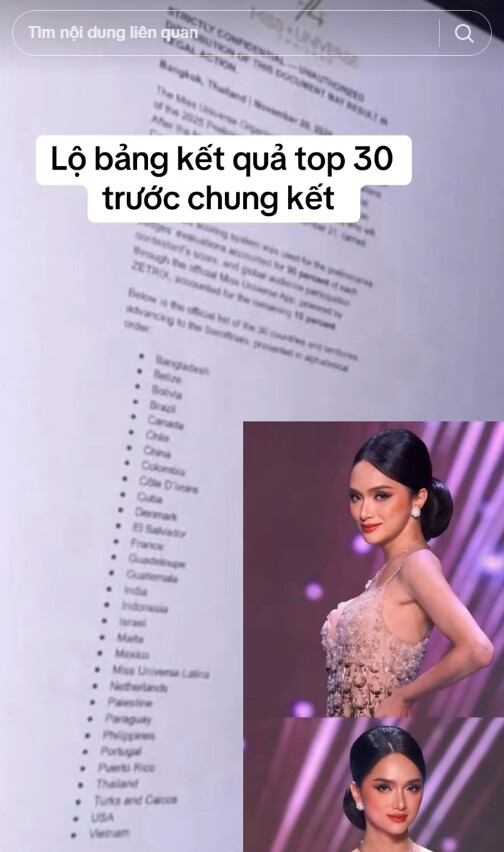 Lộ bảng điểm Top 30 Miss Universe trên mạng xã hội? Thứ hạng của Hương Giang gây bất ngờ - 2