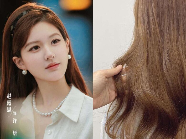 Màu tóc nâu đẹp như hiệu ứng điện ảnh của Triệu Lộ Tư &#34;gây sốt&#34;, chị em áp dụng vừa &#34;hack tuổi&#34; lại trông như con nhà giàu - 3