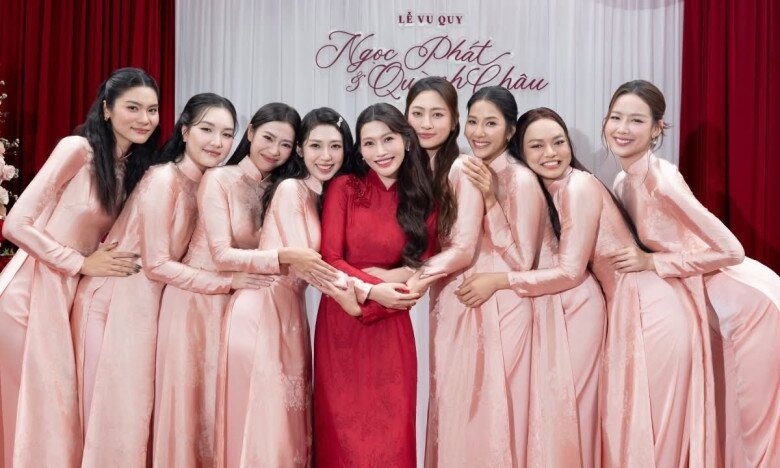 Nhan sắc dàn phù dâu "cực phẩm" trong đám cưới Chế Nguyễn Quỳnh Châu: Từ hoa hậu quốc tế đến chị đẹp - 3