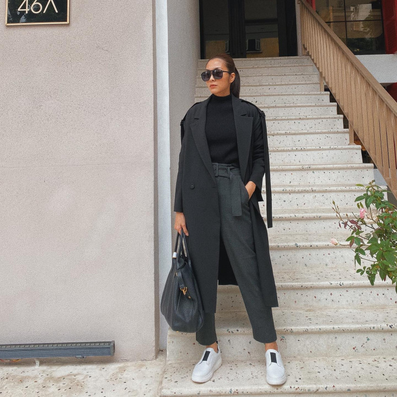 Thế nào là đỉnh cao phối đồ? Dâu hào môn Hà Tăng chỉ mặc áo với quần mà phối ra 1001 set đồ thu đông sang xịn - 12