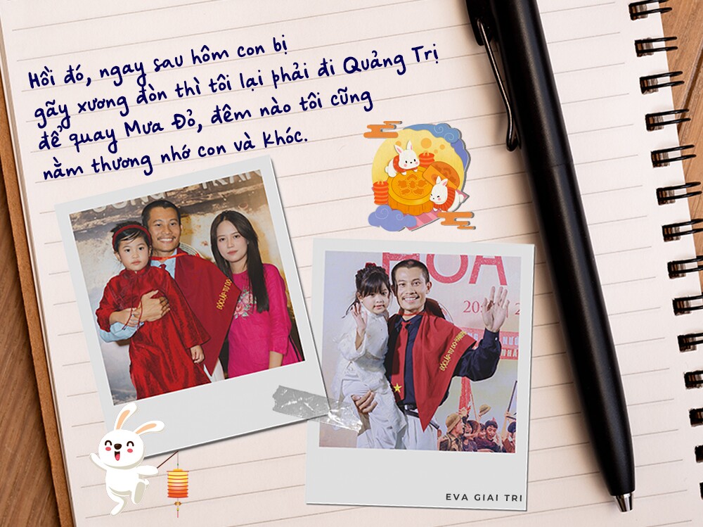 Trung thu &#34;nhớ đời&#34; với &#34;anh Tạ&#34; Phương Nam: Con gái vừa ngã gãy xương đòn, lại phải lên đường đi quay Mưa Đỏ - 1