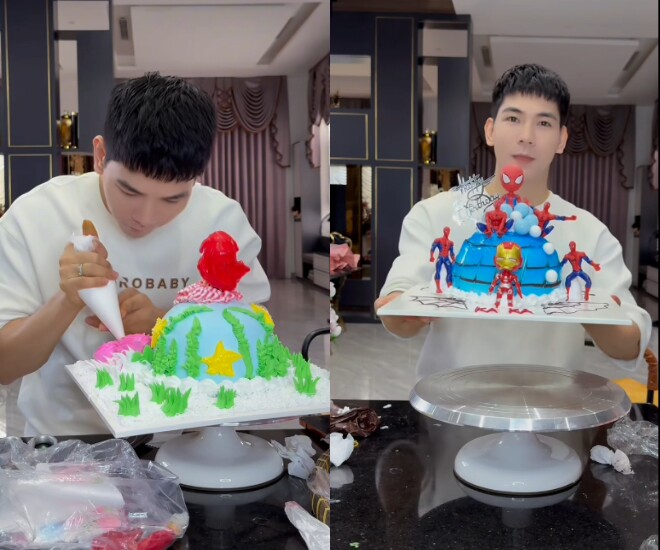 Thanh Đoàn và Hà Trí Quang làm sinh nhật hoành tráng cho 2 con chung, khoe ông nội tự tay trang trí tiệc cho cháu - 6