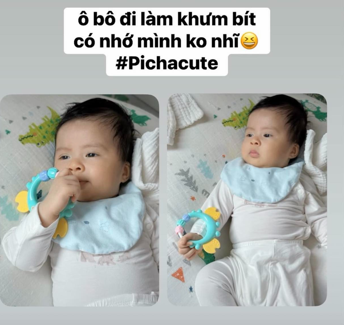 Ngọc Hân tiết lộ tên 4 chữ của quý tử đầu lòng, cùng ông xã làm ngành ngoại giao đưa nhóc tì 4 tháng đi học - 9