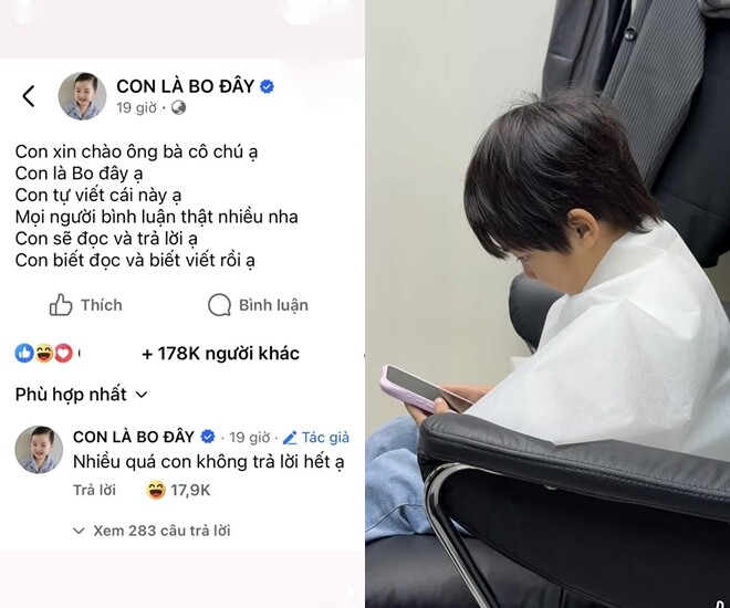 Sao Việt 24h: Bé Bo nhà Hòa Minzy 6 tuổi đăng status hút gần 200.000 like, trầm ngâm vì "3 năm chưa trả lời hết comment" - 1