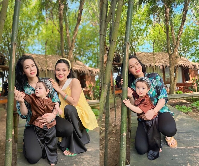 Sao Việt 24h: Nhật Kim Anh khoe con gái lần đầu đi dã ngoại, ái nữ lai diện áo bà ba ngơ ngác trước mọi thứ - 1