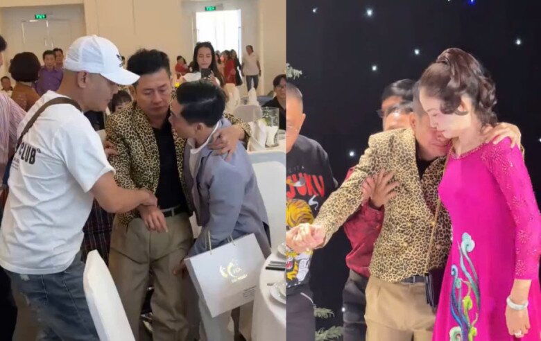 Nghệ sĩ Tấn Beo dự đám cưới của con trai sau đột quỵ, bật khóc khi được người thân dìu từng bước - 3