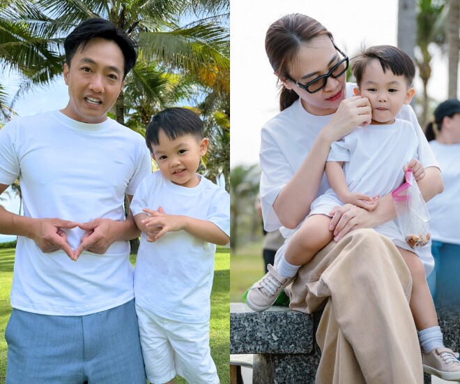 Vợ chồng Cường Đô La hạnh phúc bên 3 con, Subeo nay trổ mã như hot boy là "bản sao" của bố - 1